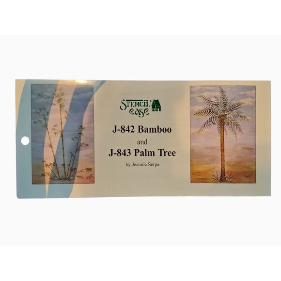 Home Decor Stencil Ease Palm Tree Jeannie Serpa New & Sealed Instructions J-843 - Picture 3 of 5